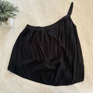 Old Navy Black Asymmetrical Blouse